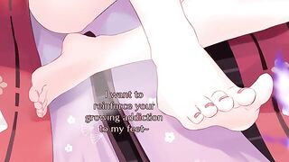 Yae Miko's 5-minute climax promise with her feet, a foot fetish delight
