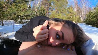 The lost blonde was helped by a forester in the forest