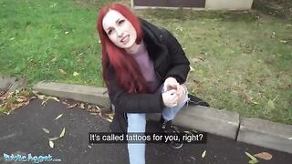 A Northern Lass gets caught in a daring public encounter by the Public Agent