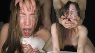 Petite brunette teen from College gets fucked hard and rough