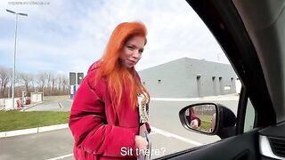 A girl sucks a stranger's cock and swallows the cum
