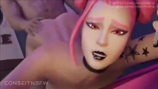 Hentai compilation of sexy Fortnite characters in 3D action