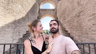 Date night in Rome turns into a passionate and intimate encounter for the neighbors to see