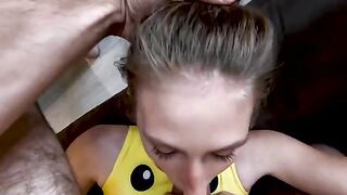 The beautiful woman was fucked hard, her ass was hurt in the process