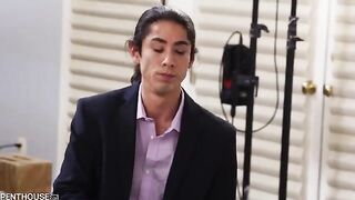 Asian babe Lulu Chu gets oiled and fucked by a photographer