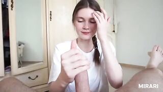A schoolgirl gets her pussy fucked hard by a big cock - MIRARI