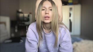 The pretty woman in a sexy dress has passionate sex with her boyfriend