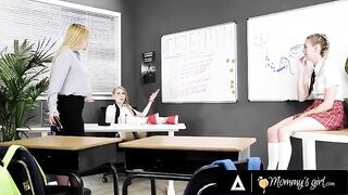 The naughty student Lily Larimar and her bestie must please their teacher Sarah Vandella