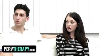 A doctor helps her stepchildren to find their sexual direction in this porn video