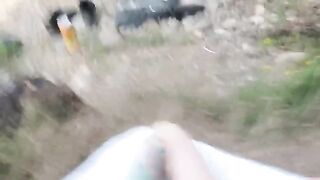Babe is fucking with stranger on a public beach