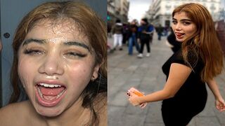 Submissive Latina teen gets fucked on the street