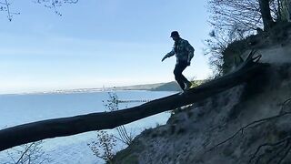A walk with a Chihuahua around Gdynia Orłowo and public fucking