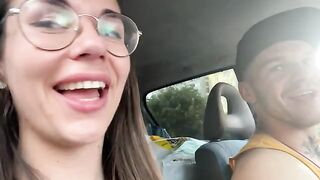 A guy and a girl are fucking in the car - a vlog about sex