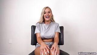 A girl with big natural boobs knows what she wants from a guy