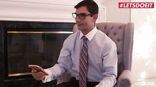 Lawyer fucks American teen Gina Valentina and her friends in a steamy foursome