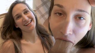 A girl next door, Mystica Jade, turns into a slut when seeing James Deen