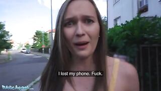 Czech model Stacy Cruz gets flashed for cash in a daring Public Agent stunt