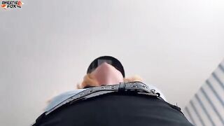A girl arranged a sexy surprise and sat on my face in a police suit