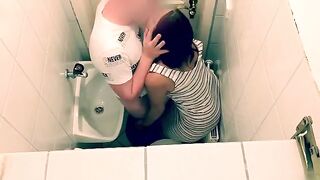 Hot waitress fucked by a stranger in the restaurant toilet on a tinder date