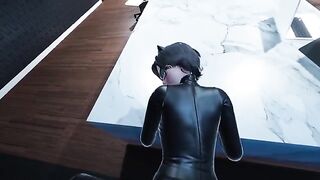 Catwoman Pov in the office - animated smut