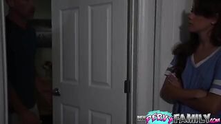 Skinny petite teen Selena Love gets creampied by her stepdad