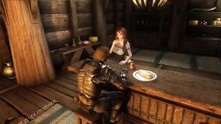 Hot Ysolda fucks a traveler in her tavern, a steamy Skyrim encounter
