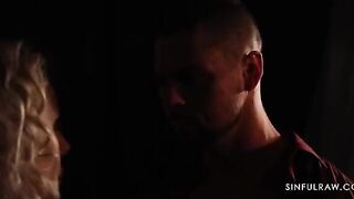 The wife cheats on her husband in a passionate act