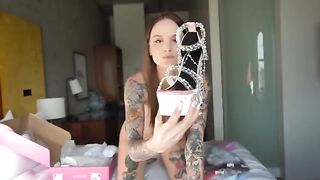 I tried on transparent underwear and I couldn't resist, Natasha Kirsten