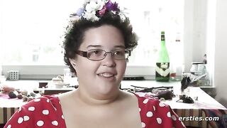 An amateur girl caresses her pussy with her fingers in a sensual scene