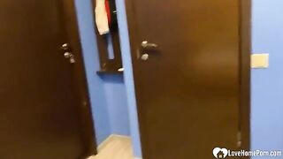 An amateur couple makes love at home, showcasing their intense passion in a raw, real homemade porn video