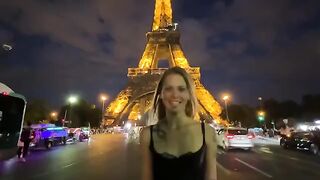 A sexy blonde is being slapped and choked during sex in Paris