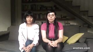 Two hot lesbians have fun with a strapon, capturing passion in stunning HD