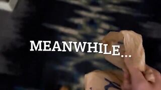 Blue-haired thick pornstar begs delivery guy for sex on cam