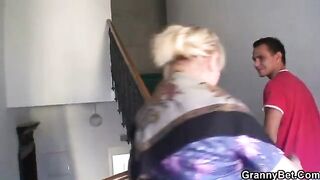 Hot mature with freckles and big tits gets fucked by a younger guy