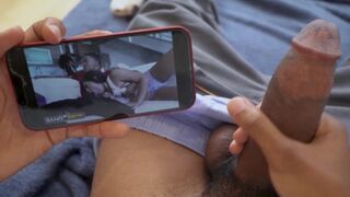 Lil D jacks off to his own porn starring Julz Gotti