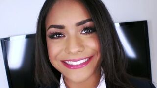 This schoolgirl, Nicole Bexley, is too eager and loves to get fucked hard