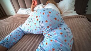 The stepdaughter was masturbating when the stepdad walked in