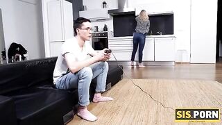 A tiny-breasted girl fucked by her stepbrother in a taboo encounter