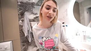 A step sister teaches her brother to control his orgasm