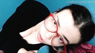 The redhead nerd is getting fucked by a stunning woman - Gabri ASMR