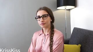 Hot English tutor fucks her student at his home
