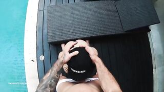 Bikini-clad babe Hansel Grettel gets her asshole filled with cum
