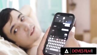Sophia teaches her BF a lesson in cheating with a real man