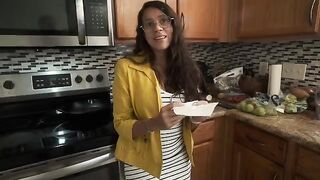 My stepmom, a big ass woman, fucks me in the mornings when my dad's not around