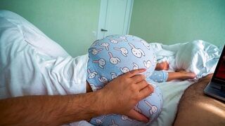 A step sister helps her brother to experience orgasm and releases cum