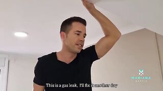 An air technician had to fix a machine at Mariana’s house; things got steamy