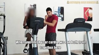 Fitness girl is fucked in the gym for her safety