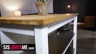 Fit stepsis Cece Capella rides her stepbrother’s cock in this steamy scene
