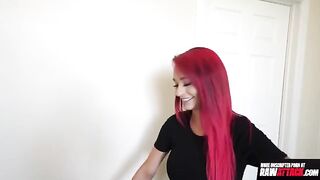 Tattooed slut Demi Rhoades gets her pussy railed in a rough sex tape