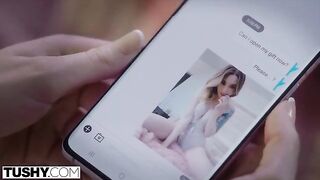 Petite blonde gets her asshole gapped by an older man